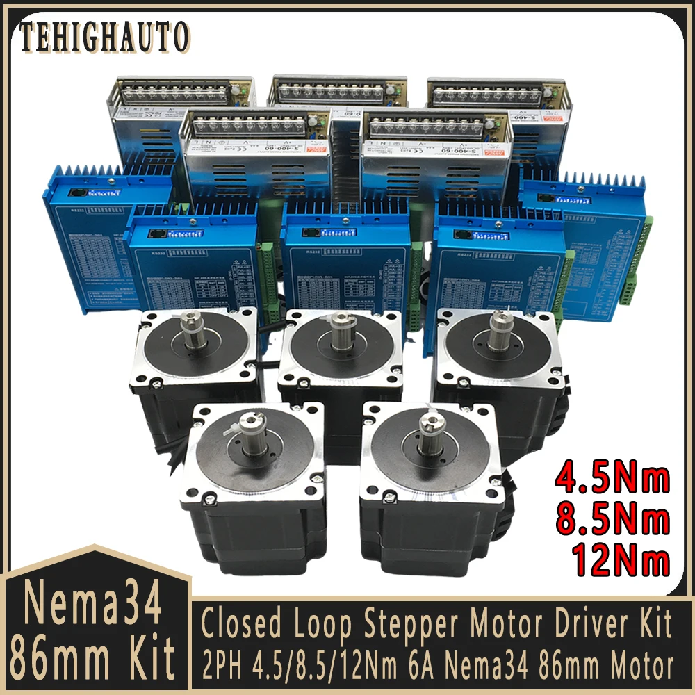 Nema34 86mm Closed Loop Steppe - огляд і ціна Hybrid Servo Driver Nema 34 8.5Nm